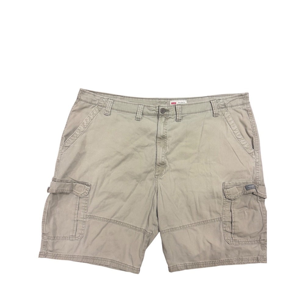 Wrangler Mens Relaxed Fit Cargo Shorts Tan Khaki Sz 48 Stretch Cotton 112314921